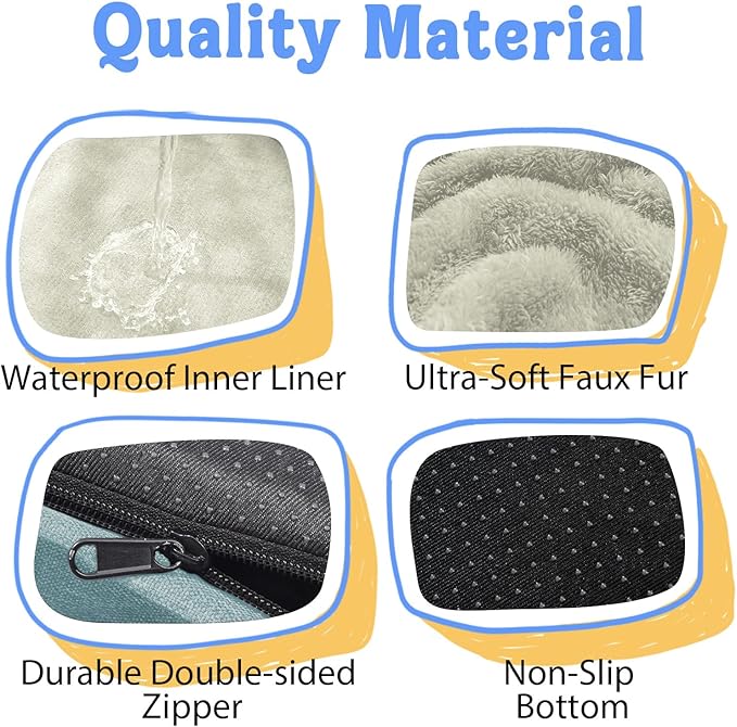 Washable Orthopedic Large Dog Bed - Dog Beds Large Sized Dogs with Removable Cover Waterproof Orthopedic XL Pet Bed with Bolster-PurrikoPets