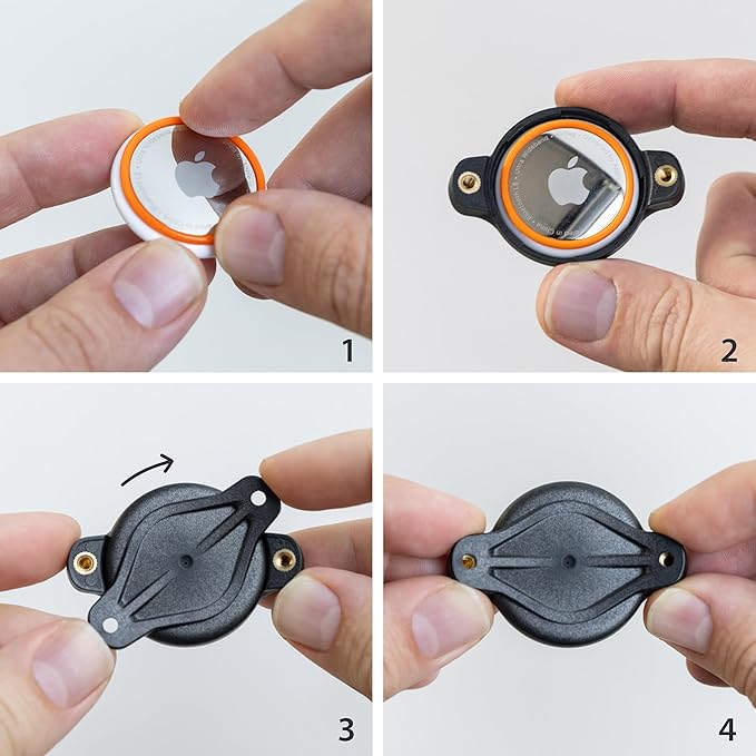 Elevation Lab TagVault™ Compact AirTag Dog Collar Mount (4 Pack) - IP68 Waterproof, Doesn't Dangle, Fits All Width Collars-PurrikoPets