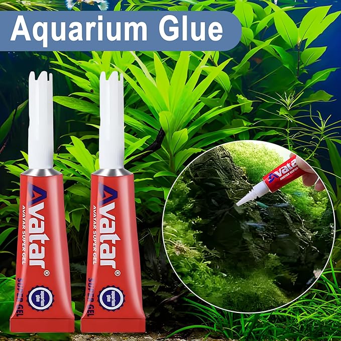 6 PCS Aquarium Glue,Aquarium Aquascape Aquatic Plants Coral Glue,Safe and Quick-Drying ,Reef Glue Suitable for Aquatic Plants, Moss, Coral, Stones, Shells,Fresh Water and Salt Water All Can Be Used-PurrikoPets