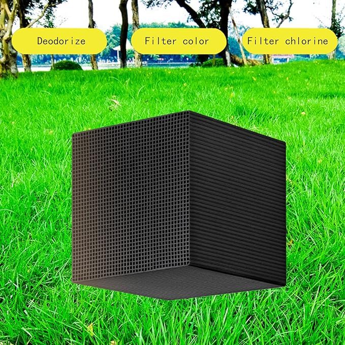 4 PCS Aquarium Cube Filter, Activated Carbon Aquarium for Ponds,Fish Tank,Stock Tank for Horses,4X4X2 Inch,eco Aquarium Water Purifier Cube.-PurrikoPets