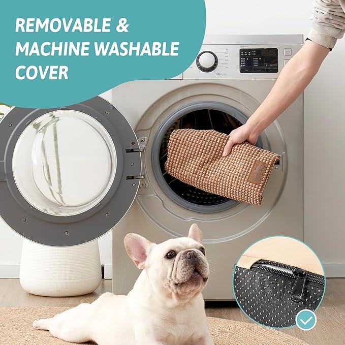 Extra Wide Dog Stairs with Tunnel, Detachable Large Pet Step for Small Medium Dog, Puppy or Cat, Ramp for High Bed, Couch, Sofa or Car, Stable, 19.7x33x22.4 inch, 5 Step, Light Brown-PurrikoPets