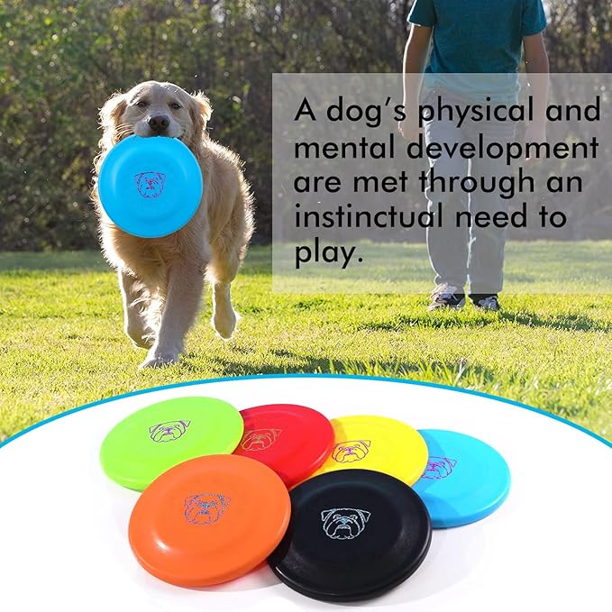 Dog Flying Disc, 3 Pcs Competition Dog Flyer Toy, Soft Indestructible Rubber Lightweight Flying Discs Toy for Dogs - Floats On Water, Gentle On Teeth and Gums-PurrikoPets