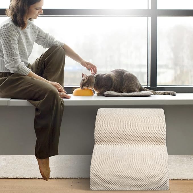 Dog Stairs for Small Dogs - High Density Foam Pet Steps, Extra Wide Dog Ramp with Non-Slip Bottom for High Beds, Couch and Sofa, Best for Dogs Injured, Older Doggy Cats-PurrikoPets