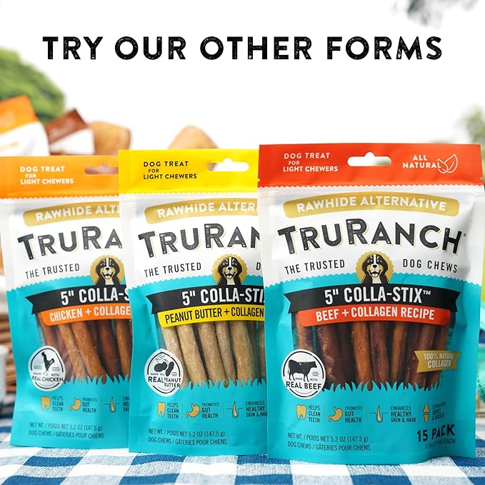 5" BBQ Collagen Skewers - Collagen Dog Chews - Long Lasting Healthy Joint Support Dog Treat - Rawhide Alternative - Skin & Coat Health, 1 Bag, 15 Count-PurrikoPets