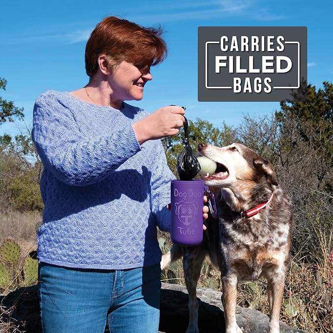 Dog Doo Tube Filled Dog Waste Bag Holders - Reusable Dog Poop Bag Tubes Designed to Keep in Odors and Germs-PurrikoPets