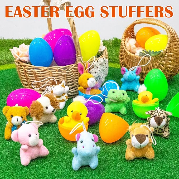 24 Pack Mini Stuffed Animals Bulk Party Favors For Kids Treasure Box Toys Classroom Plush Toys Claw Machine Key Chains Carnival Prizes Small Valentine Halloween Christmas Gifts Stocking Stuffers-PurrikoPets