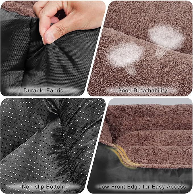 Dog Bed for Large Dogs, Large Dog Bed, Warming Soft Pet Bed, Durable Pet Bed with Anti-Slip Bottom-PurrikoPets