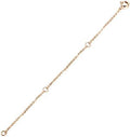 14K Gold Chain Extender for Women, Yellow Gold/White Gold/Rose Gold Adjustable Gold Necklace Anklet EXtension Chain, Available in 2/3/4 Inch