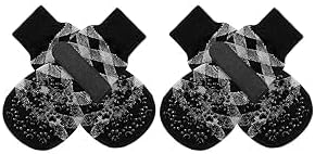 EXPAWLORER Anti Slip Dog Socks to Prevent Licking Paws, Dog Shoes for Hot Pavement, Dog Booties for Small Medium Large Senior Dogs, Traction Control Boots & Paw Protectors for Hardwood Floors-PurrikoPets