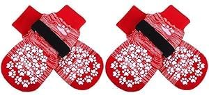 EXPAWLORER Anti Slip Dog Socks to Prevent Licking Paws, Dog Shoes for Hot Pavement, Dog Booties for Small Medium Large Senior Dogs, Traction Control Boots & Paw Protectors for Hardwood Floors-PurrikoPets