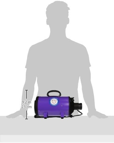 Flying Pig High Velocity Dog Pet Grooming Dryer w/Heater (Model: Flying One, Purple)-PurrikoPets