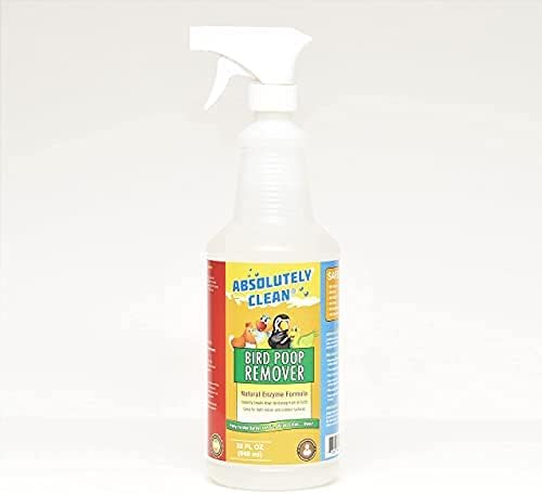 Absolutely Clean Amazing Bird Poop Remover - Just Spray/Wipe - Safely & Easily Removes Bird Messes - Use Indoor/Outdoor - Made in The USA-PurrikoPets