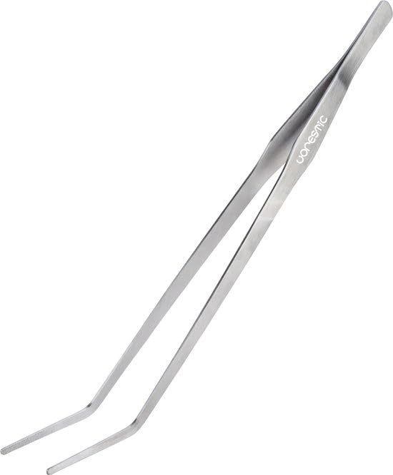 15 Inches Heavy Duty Reptile Feeding Tongs, Curved Aquarium Tweezers, Reptile Tongs, Fish Feeding Tongs, Reptile Feeding Tweezers, Long Tweezers for Aquarium and Terrarium-PurrikoPets