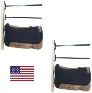 2-Pack Swing Out Blanket Bar: Wall Mounted Horse Blanket Rack & Saddle Pad Holder - Ideal Tack Room Organizer & Horse Stall Accessories-PurrikoPets