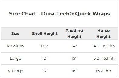 Dura-Tech Stable Quick Wraps for Horses | Ultimate Comfort & Protection for Equine Legs | Enhanced with Far-Infrared Technology | Perfect for Trailering or Stabling | Size Medium-PurrikoPets