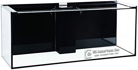 150 Gallon Starfire Glass Aquarium 60x24x24 12mm Eurobraced with Built-in Overflow Box-PurrikoPets