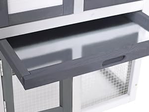 GEGURI Large Rabbit Hutch Indoor Outdoor Chicken Coop Wooden Bunny Cage with Waterproof Roof-PurrikoPets