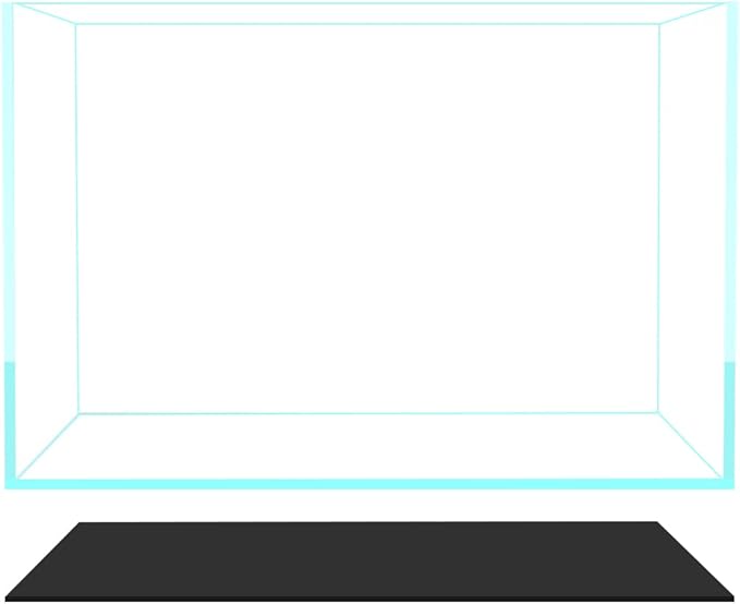 Fzone 10 Gal Rimless Low Iron Fish Tank Nova Clear Ultra-White 45° Mitered Edges Translucent Glass Anata Series Aquarium w/Black Foam Leveling Mat(S45-W30)-PurrikoPets