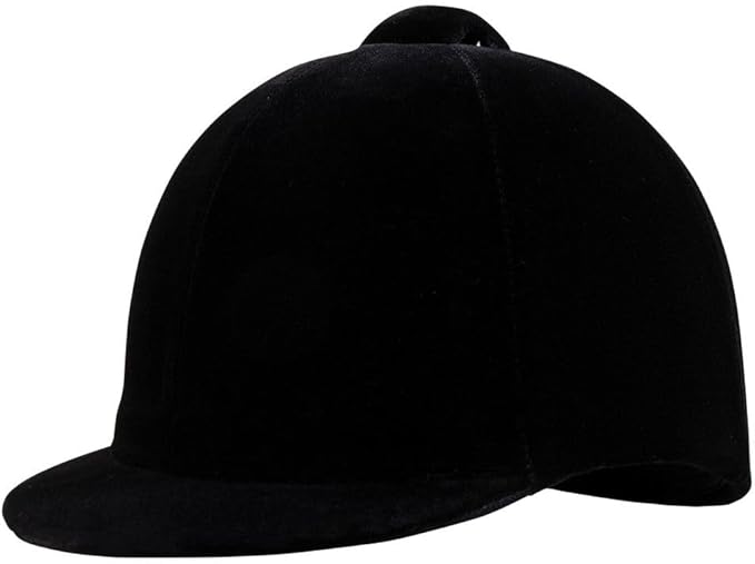 Dura-Tech Velvet Horse Riding Hunt Cap | Classic English Equestrian | Hunter Class Elegance | Use in Breed Show | Color Black-PurrikoPets
