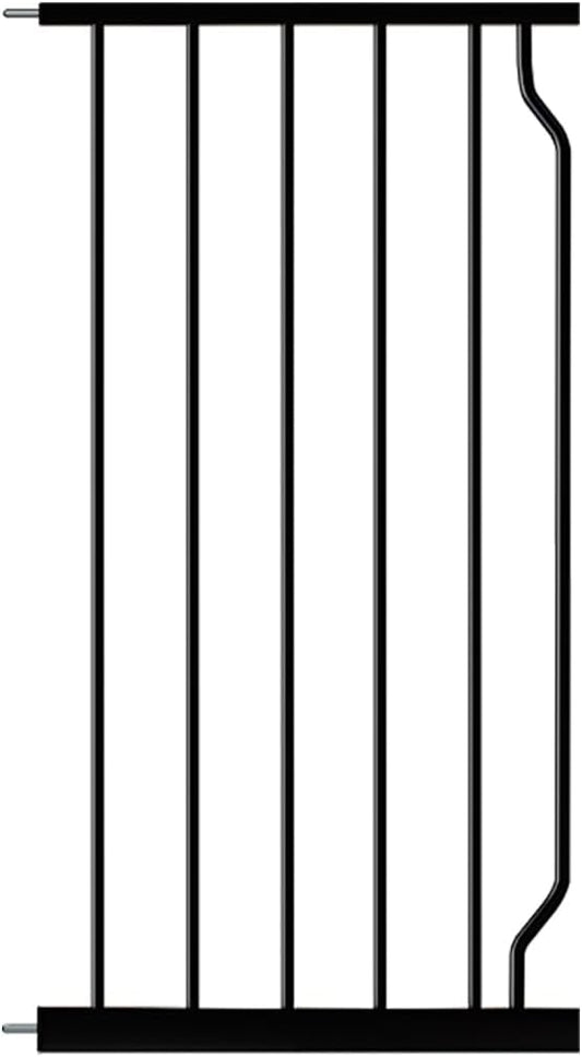 Fairy Baby Safety Gate 14.17 inch Extension for Extra Wide Baby Gate Dog gate Pressure Mounted Walk Through Pet Gate Black-PurrikoPets