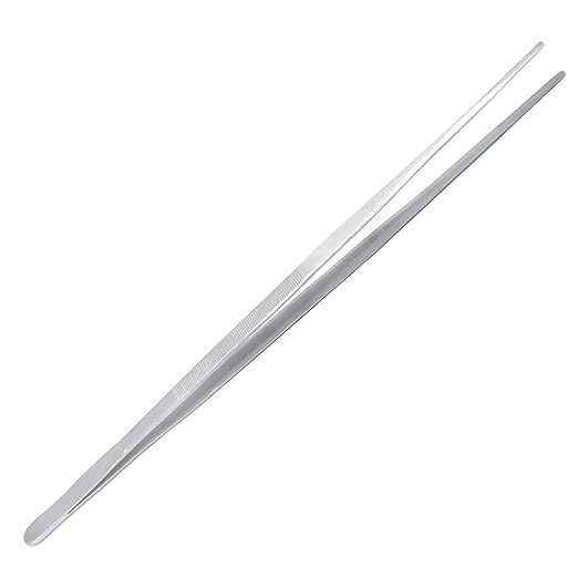 Extra Long Tongs Aquarium Tweezers, Stainless Steel Straight Aquascaping Tweezer for Fish Tank Aquatic Plants, Extra Long Industrial Tweezer : 24" Long-PurrikoPets