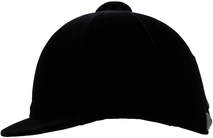Dura-Tech Velvet Horse Riding Hunt Cap | Classic English Equestrian | Hunter Class Elegance | Use in Breed Show | Color Black-PurrikoPets