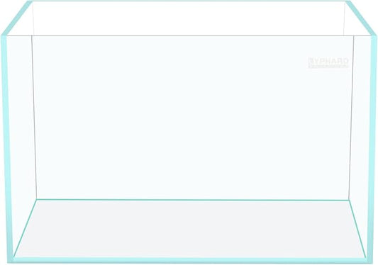 15 Gallon Rimless Aquarium, Ultra Clear Glass Low Iron Rectangular Fish Tank L19.6×W13×H13.8 Inches Thickness 6mm with EVA Foam Mat Included-PurrikoPets