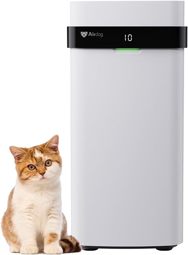 Airdog X5 Pet Air Purifier – TPA Technology Up to 20X More Effective than HEPA, Ideal for Rooms Up to 1614 sqft - Washable Filter and Whisper Quiet-PurrikoPets
