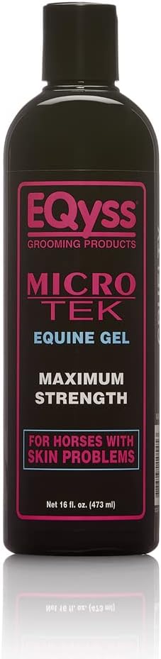 EQyss Micro-Tek Equine Itch Relief Gel - Soothes Irritated Skin, Stops Itching, Scratching, Rubbing - for all Horses, Ponies, Mares, Foals (16 oz)-PurrikoPets