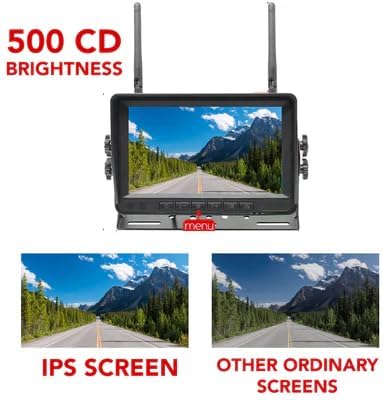 FalconEye Electronics 2nd Generation 200-300Ft Wireless Range Backup Camera for Trucks, Fleets. HD, 7inch LCD (3 Cam System)-PurrikoPets