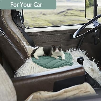 30 X 20 Inch Leaf Shaped Cotton Cat Bed Pad, Warming Cat Mat, Pet Warming Pad for Cats, Warmer Mat for Feral and Indoor Cats, 2025 Enlarged and Thickened Leaf Beds-PurrikoPets