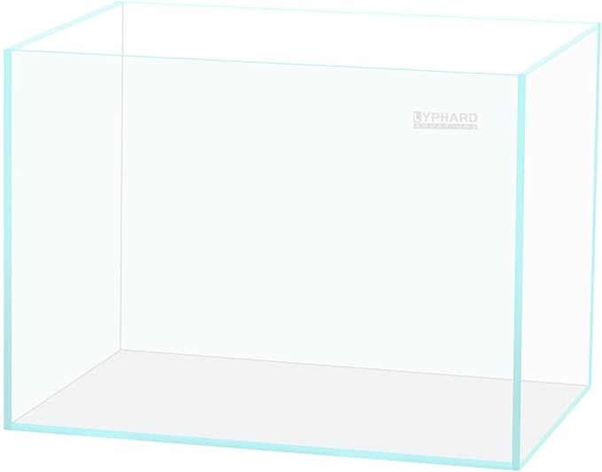 9.5 Gallon Rimless Aquarium, Ultra Clear Glass Low Iron Small Fish Tank for Betta, L15.7×W11.8×H11.8 Inches Thickness 5mm with EVA Foam Mat Included-PurrikoPets