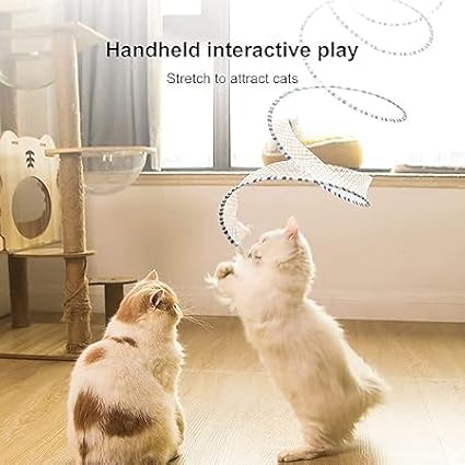 2Pcs Folded Cat Tunnel Toy for Indoor Cats,Collapsible Pet Spring Cat Toys with Feather Mouse Upgrade Interactive Toy Playing Tent for Puppy Kitten Accessories Home Self-Happy Cat Toys (Yellow)-PurrikoPets