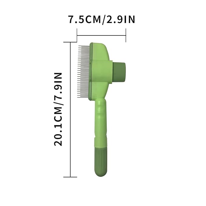 2PCS Cat Comb Dog Hair Comb，Pet Grooming Cleaning Comb，Pet Hair Removal Tool with Release Button-PurrikoPets