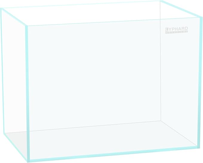 2.5 Gallon Rimless Aquarium Tank, Ultra Clear Low Iron Nano Fish Tank for Betta Shrimp, L11.8×W5.5×H9.8 Glass Thickness 5mm with EVA Foam Leveling Mat-PurrikoPets