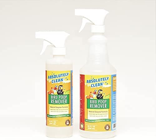 Absolutely Clean Amazing Bird Poop Remover - Just Spray/Wipe - Safely & Easily Removes Bird Messes - Use Indoor/Outdoor - Made in The USA-PurrikoPets