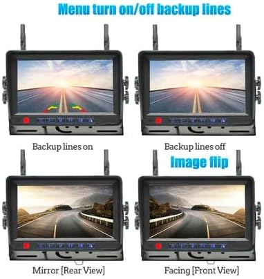 FalconEye Electronics 2nd Generation 200-300Ft Wireless Range Backup Camera for Trucks, Fleets. HD, 7inch LCD (4 Cam System)-PurrikoPets