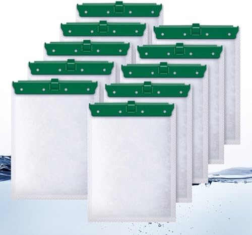 10 Count Medium Filter Cartridges Compatible with Whisper Bio Bag Filters, Large Aquarium Filter Cartridge for Whisper 10i/IQ10/PF10 and Repto Filter 90 GPH-PurrikoPets