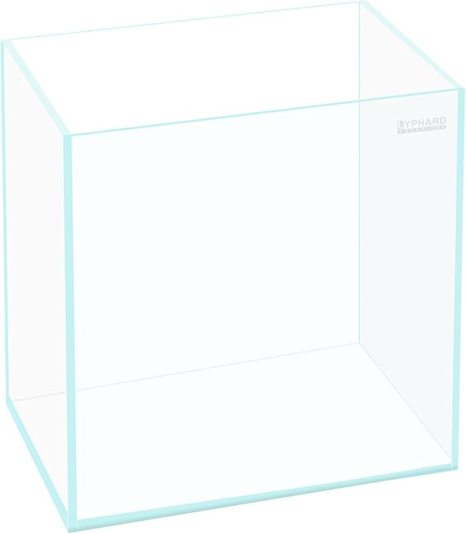 39 Gallon Tall Rimless Aquarium, Ultra Clear Low Iron Large Fish Tank, L19.7×W19.7×H23.6 Glass Thickness 10mm with EVA Foam Leveling Mat-PurrikoPets