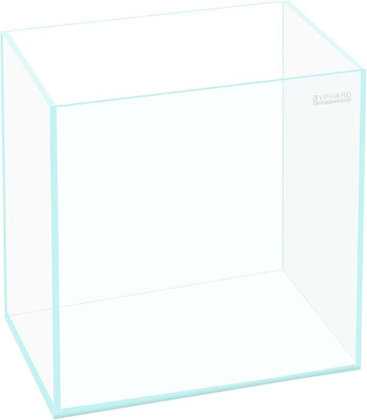 39 Gallon Tall Rimless Aquarium, Ultra Clear Low Iron Large Fish Tank, L19.7×W19.7×H23.6 Glass Thickness 10mm with EVA Foam Leveling Mat-PurrikoPets
