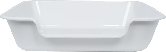 1 Pack of Extra Large Cat Litter Box (ABS Material), Low Entry Senior Litter Pen for Geriatric Kitty Big Cats, Jumbo Pet Safe Litter Boxes Tray for Indoor Pets Potty (Gray, 24" L x 20" W)-PurrikoPets