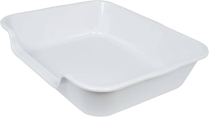 1 Pack of Extra Large Cat Litter Box (ABS Material), Low Entry Senior Litter Pen for Geriatric Kitty Big Cats, Jumbo Pet Safe Litter Boxes Tray for Indoor Pets Potty (Gray, 24" L x 20" W)-PurrikoPets