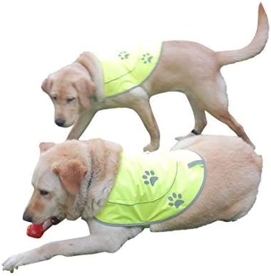 Dog Reflective Vest - Comfortable Jacket Safety Hunting, High Visibility for Dogs with Elastic Straps and Clasp Closure- Yellow, X-Small-PurrikoPets