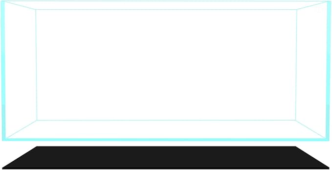 Fzone 80 Gal Rimless Low Iron Fish Tank Nova Clear Ultra-White 45° Mitered Edges Translucent Glass Anata Series Aquarium w/Black Foam Leveling Mat(S120-W50)-PurrikoPets