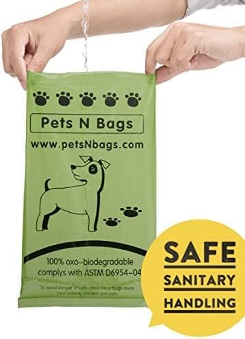 Dog Poop Bags, Dog Waste Bags, Biodegradable Unscented Refill Rolls, Includes Dispenser-PurrikoPets