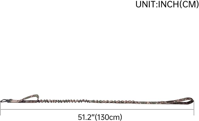 EXCELLENT ELITE SPANKER Bungee Dog Leash Tactical Nylon Adjustable Tactical No Pull Leads Rope for Dogs Quick Release Military Rope with 2 Control Handle (MCP)-PurrikoPets