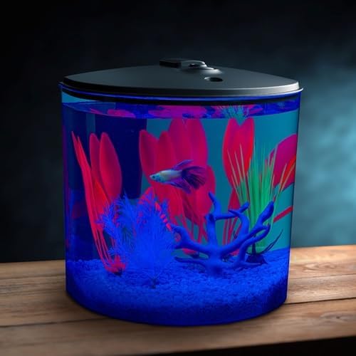 GloFish 3.5 Gallon Aquarium Kit with LED Lighting and Tetra Whisper Filter-PurrikoPets