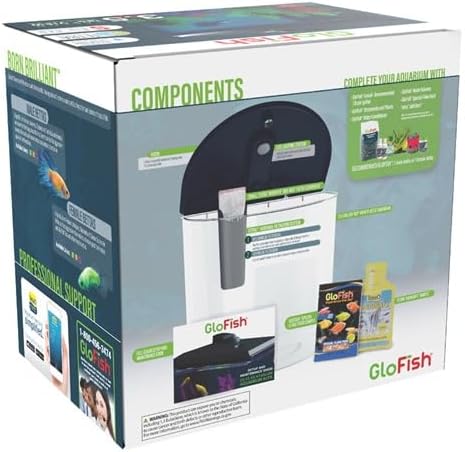 GloFish 3.5 Gallon Aquarium Kit with LED Lighting and Tetra Whisper Filter-PurrikoPets