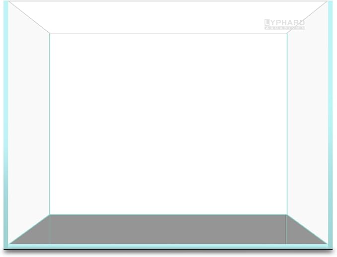 15 Gallon Rimless Aquarium, Ultra Clear Glass Low Iron Rectangular Fish Tank L19.6×W13×H13.8 Inches Thickness 6mm with EVA Foam Mat Included-PurrikoPets