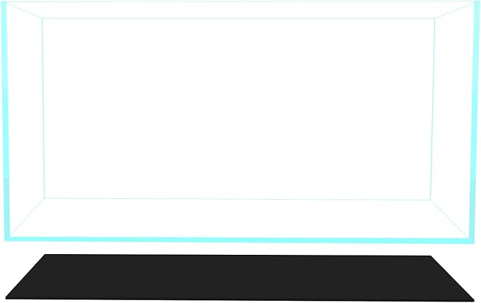 Fzone 48 Gal Rimless Low Iron Fish Tank Nova Clear Ultra-White 45° Mitered Edges Translucent Glass Anata Series Aquarium w/Black Foam Leveling Mat(S90-W45)-PurrikoPets